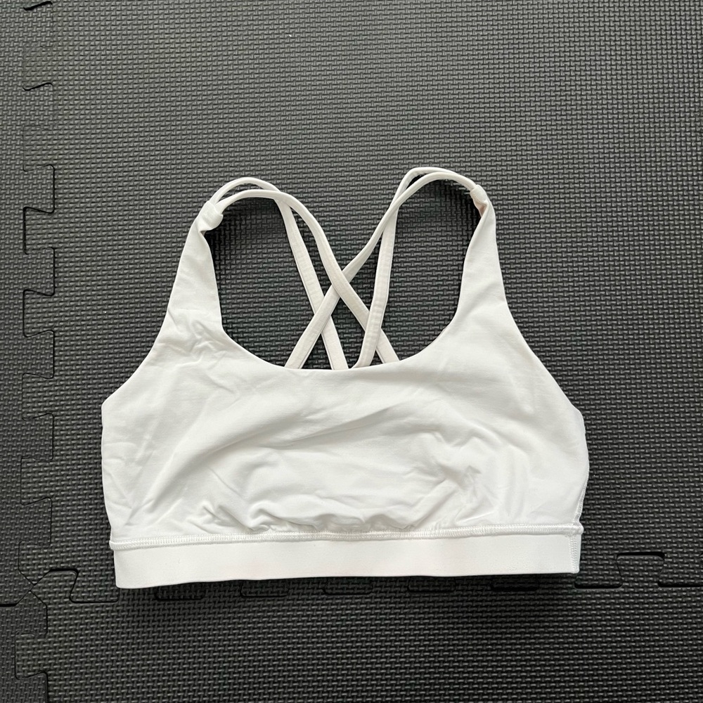 Lululemon Size 8 White Sports Bra
